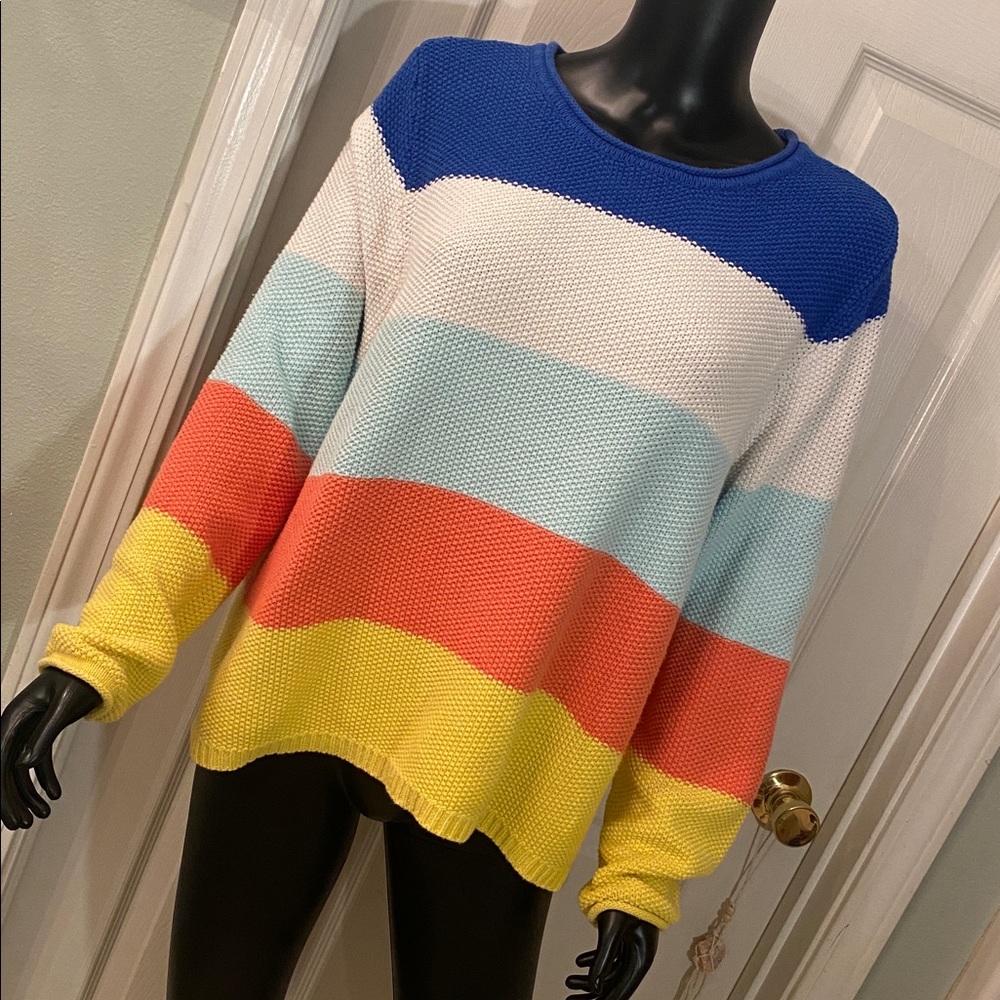 St. John's Bay Multicolor Striped Sweater